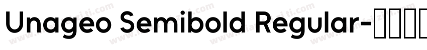 Unageo Semibold Regular字体转换